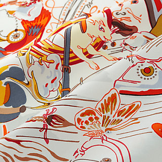 Hermes カレ90 エミール 上品なデザイン♪】HERMES カレ 90 《エミールの夜》スカーフ (HERMES